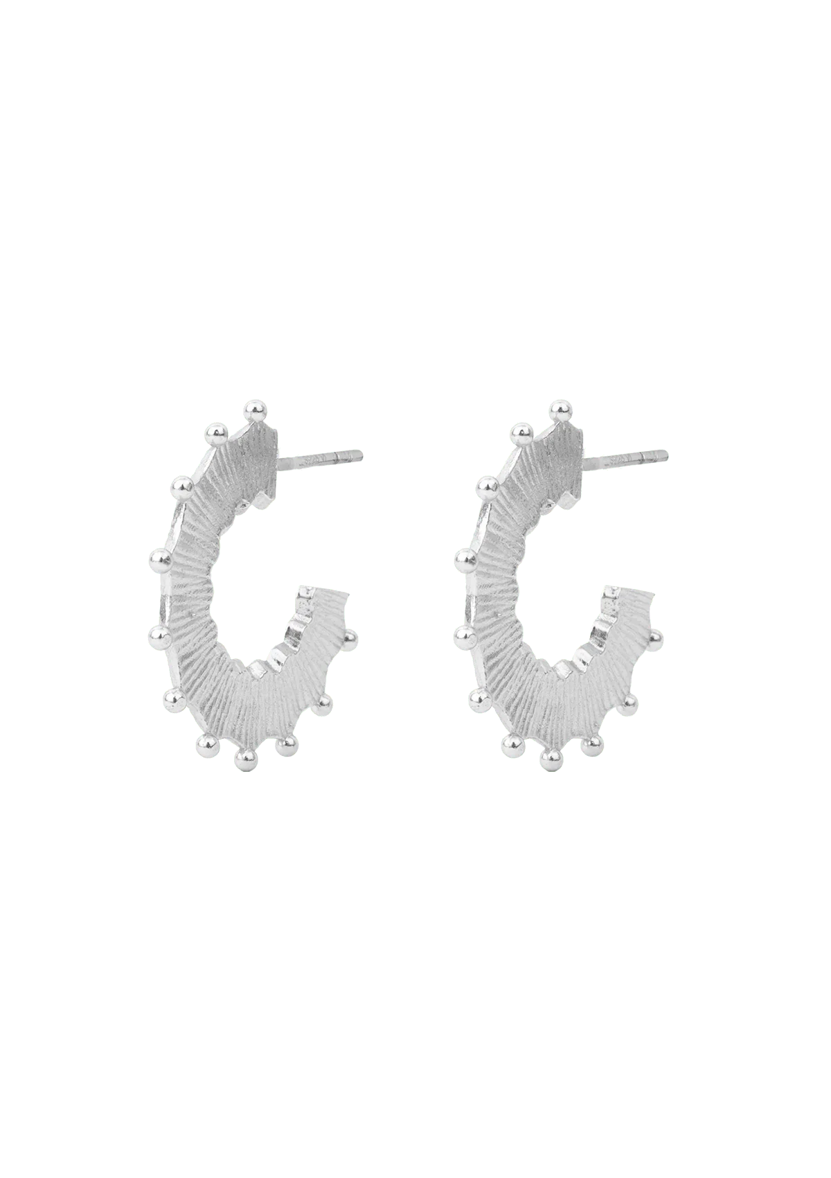 Circus Hoop Earrings - Silver