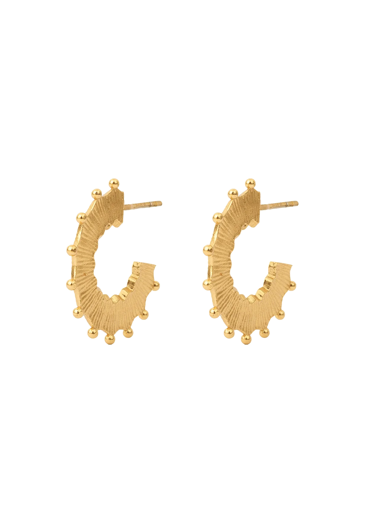 Circus Gilded Hoop Earrings - Gold