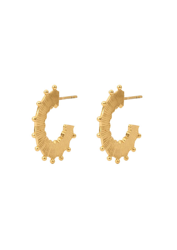 Circus Gilded Hoop Earrings - Gold
