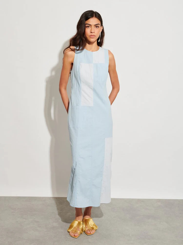 Solana Midi Dress - Pale Blue