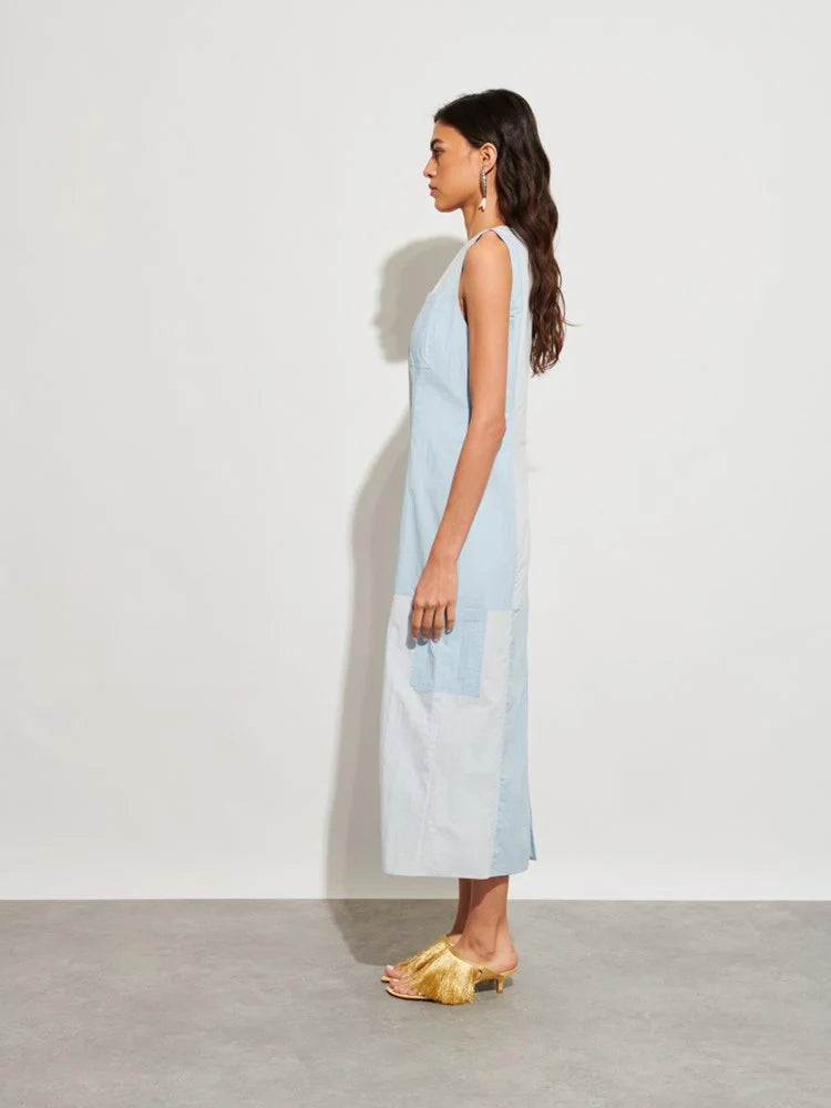 Solana Midi Dress - Pale Blue