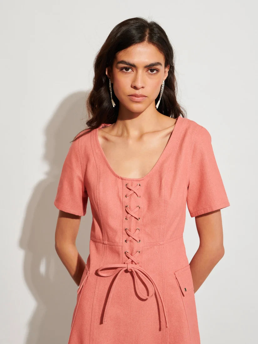 Frankie Mini Dress - Burnt Red