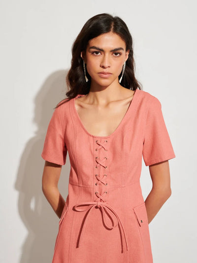 Frankie Mini Dress - Burnt Red