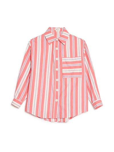 Scout Stripe Shirt - Burnt Red