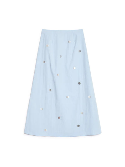 Solana Midi Skirt - Pale Blue