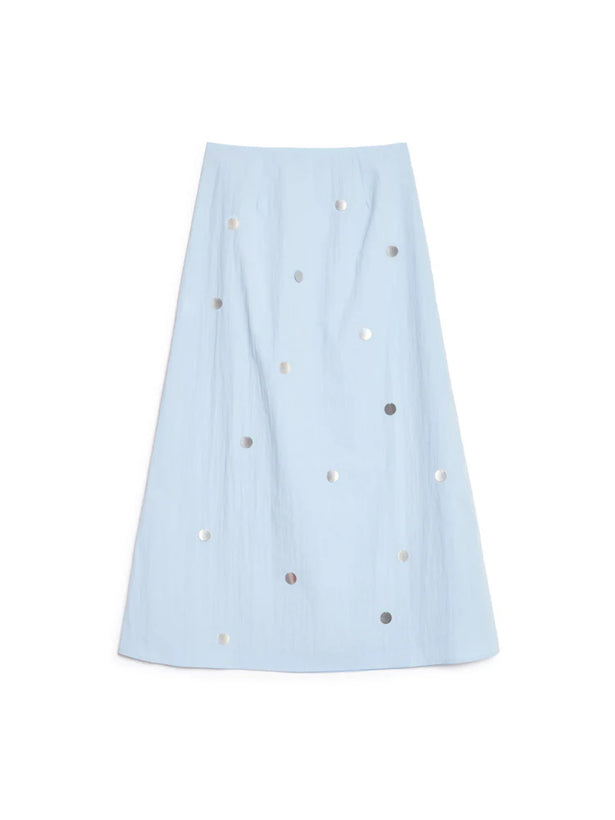 Solana Midi Skirt - Pale Blue