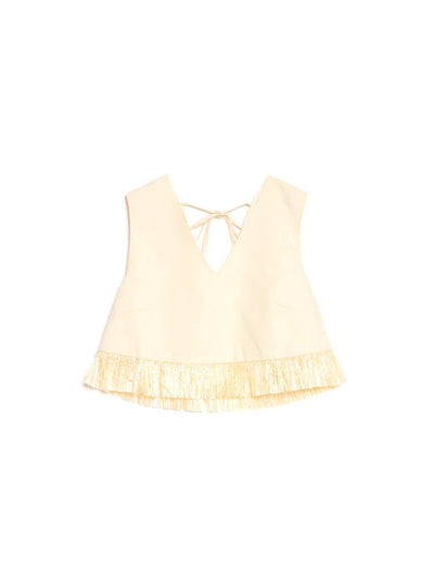 Mav Raffia Top - Cream