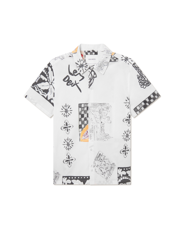 Kamar AOP SS Shirt - Light Ivory