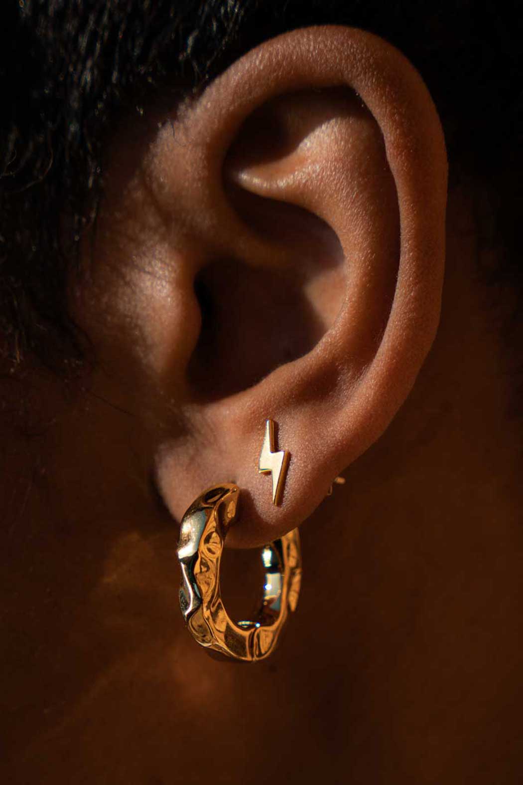 Lightning Studs - Gold Plating