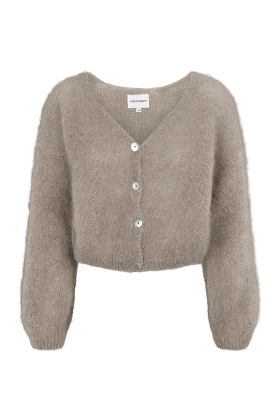 Cornelia Cropped Cardigan - Light Taupe