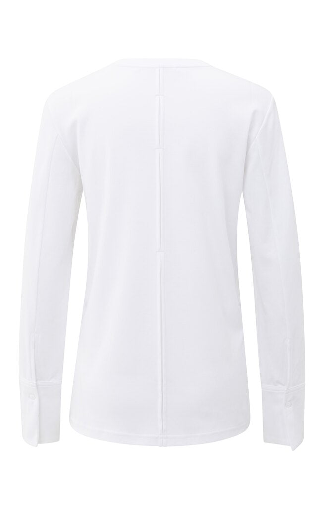 Long Sleeve Jersey Top - Pure White