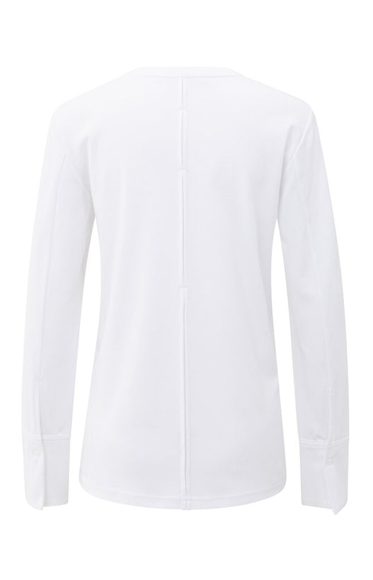 Long Sleeve Jersey Top - Pure White