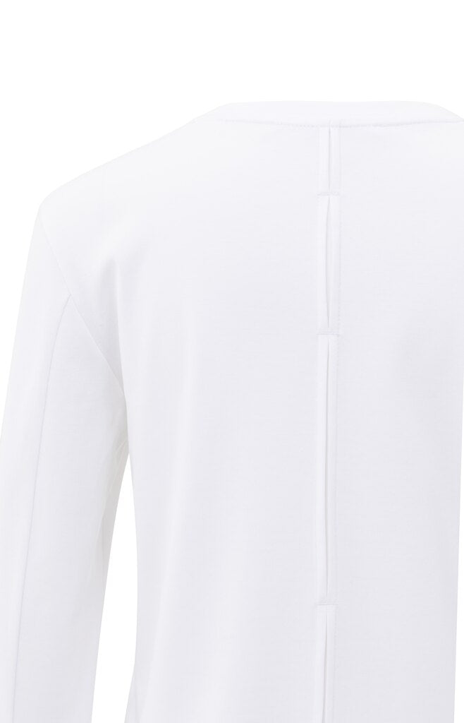 Long Sleeve Jersey Top - Pure White