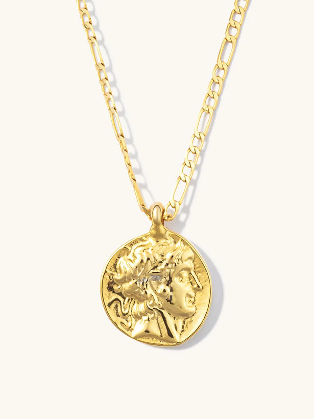 Minerva Goddess Necklace - Gold Plating