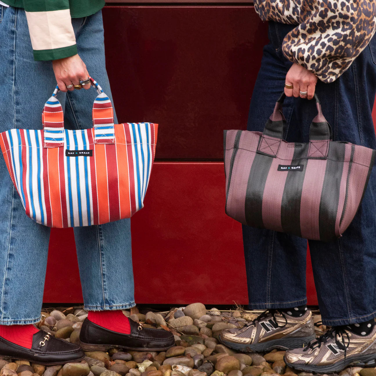 Micro Shopper Bag - Orange/Red Mixed