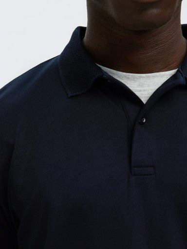 Fave Button SS Polo - Sky Captain