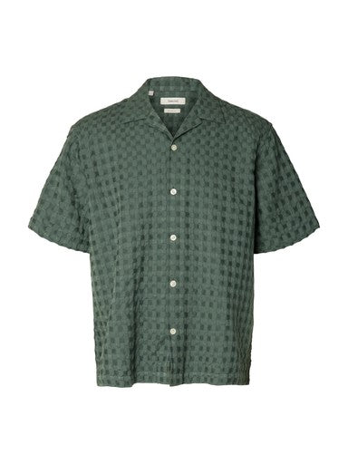 Relax Monty Texture SS Shirt - Balsam Green Texture