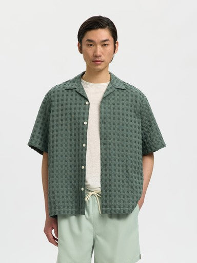Relax Monty Texture SS Shirt - Balsam Green Texture