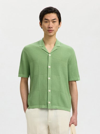 Ace SS Knit Relaxed Resort Cardigan - Aspen Green