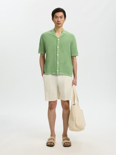 Ace SS Knit Relaxed Resort Cardigan - Aspen Green
