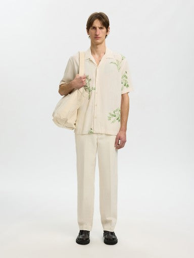 Reg Terry AOP SS Shirt - Egret/Aspen Green