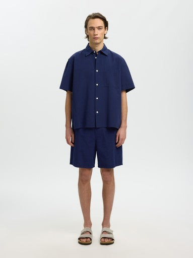 Reg Stuart Seersucker Shorts - Ocean Cavern