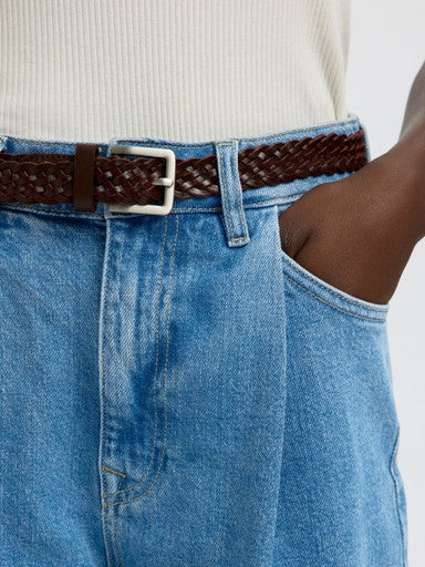 Wide Merle-Kori Denim Shorts - Light Blue Denim
