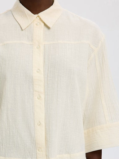 Finnie Relaxed 3/4 Sun Shirt - Egret