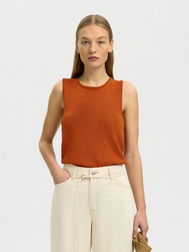 Moon SL Knit Top - Potters Clay