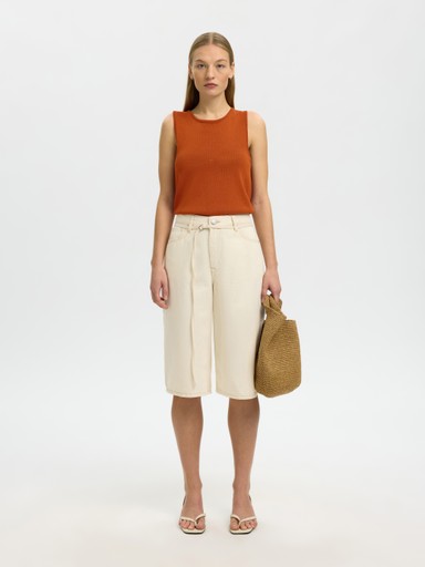 Moon SL Knit Top - Potters Clay