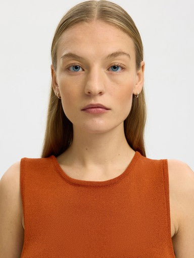 Moon SL Knit Top - Potters Clay