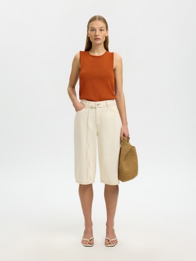 Moon SL Knit Top - Potters Clay