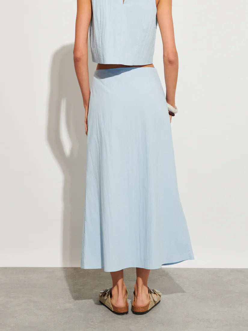 Solana Midi Skirt - Pale Blue
