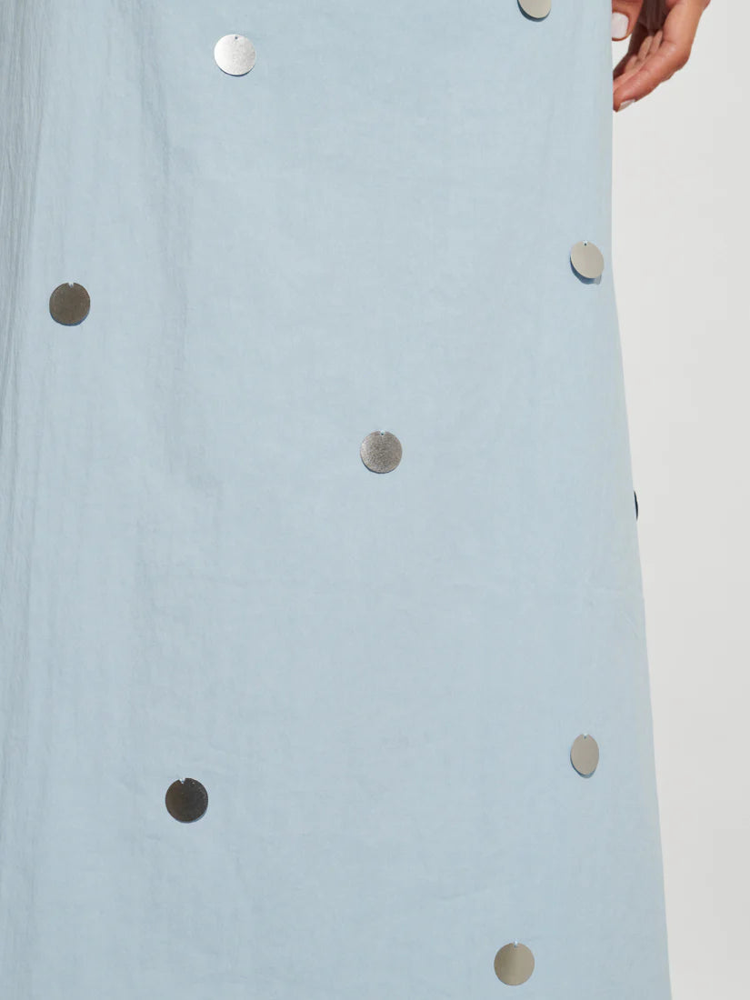 Solana Midi Skirt - Pale Blue