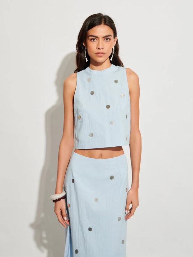 Solana Top - Pale Blue