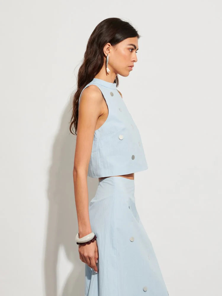 Solana Top - Pale Blue
