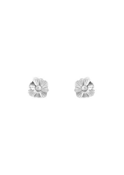 Wildflower Speckle Gilded Earrings - Silver