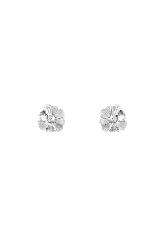 Wildflower Speckle Gilded Earrings - Silver