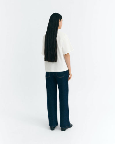 Embroidered Flor Lucia T-Shirt - White
