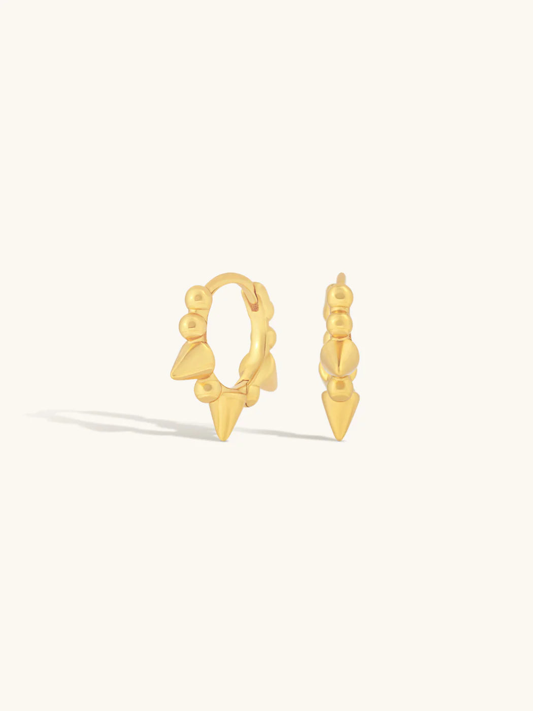 Cora Spike Huggies - Gold Plating