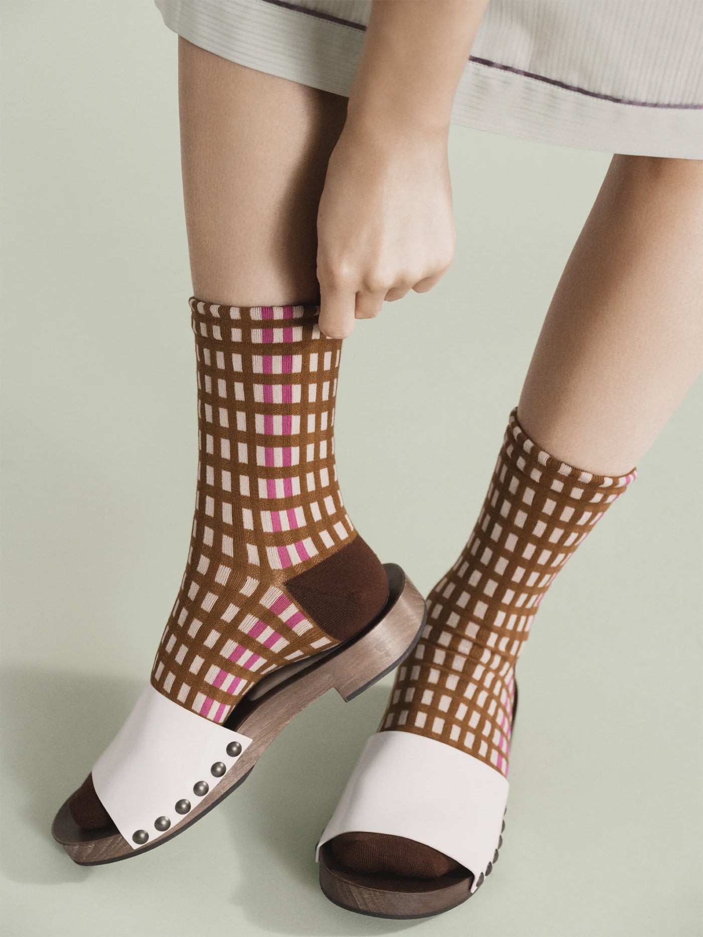 Skyscraper Stripe Crew - Brown