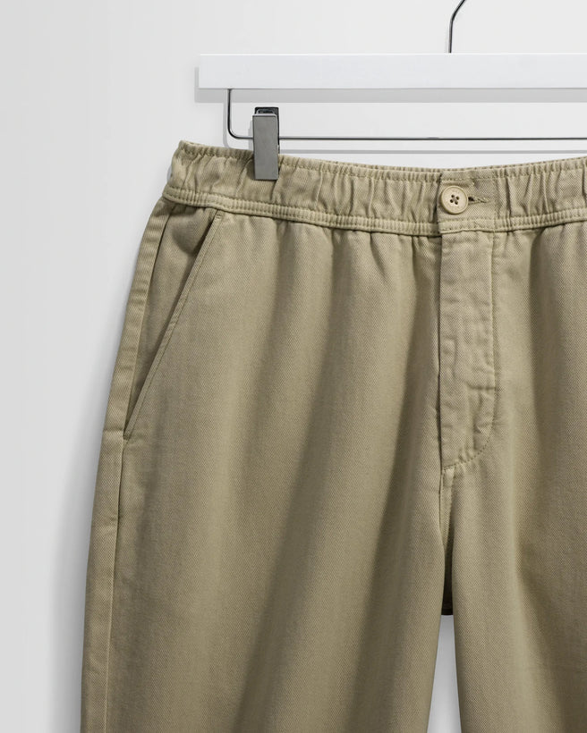 Kurt Trouser Organic Cotton Twill (Longer Length) - Light Khaki