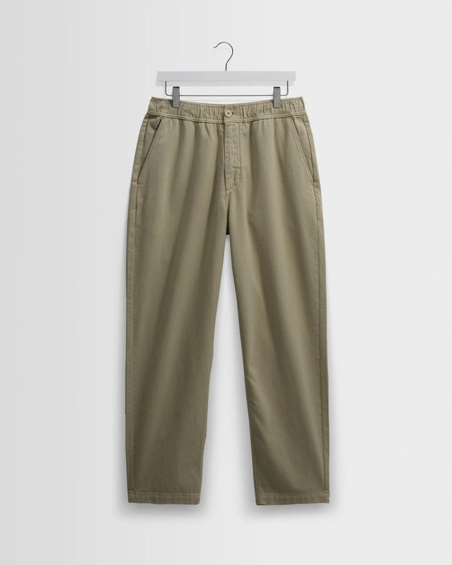 Kurt Trouser Organic Cotton Twill (Longer Length) - Light Khaki