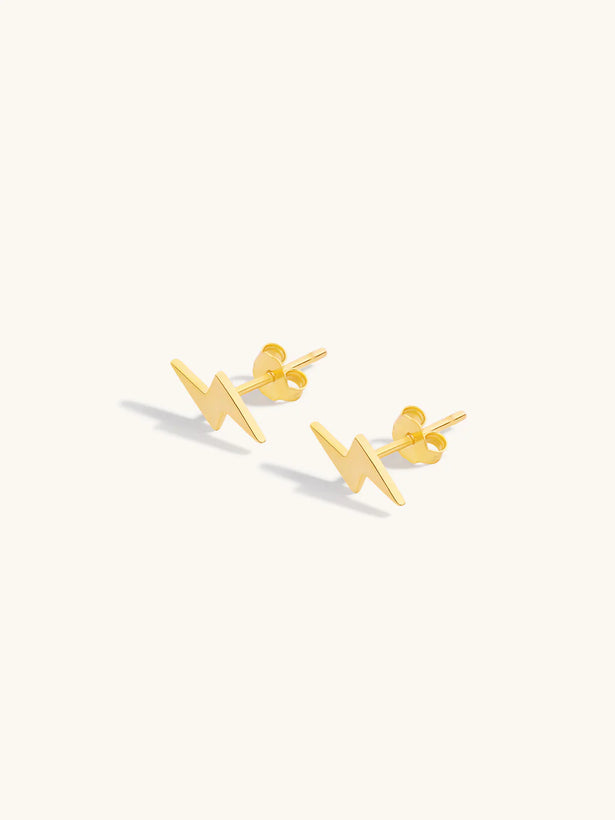 Lightning Studs - Gold Plating