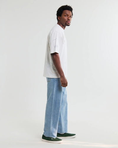 Milton Tee Cotton Shapes  Embroidered - Ecru