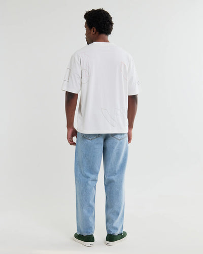 Milton Tee Cotton Shapes  Embroidered - Ecru