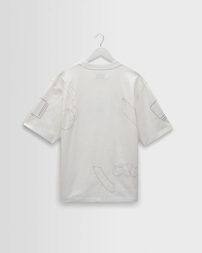 Milton Tee Cotton Shapes  Embroidered - Ecru