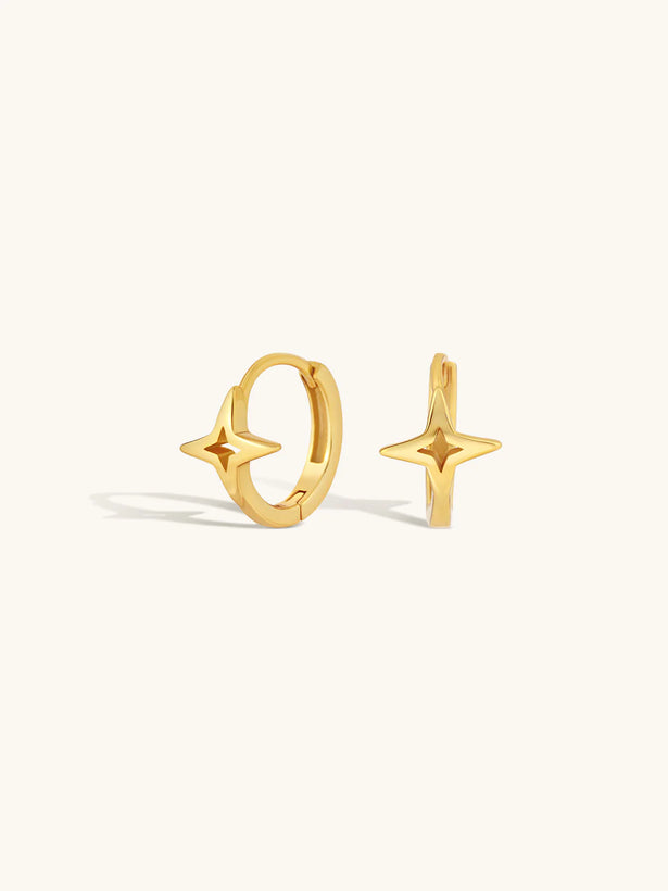 Polaris Star Huggies - Gold Plating