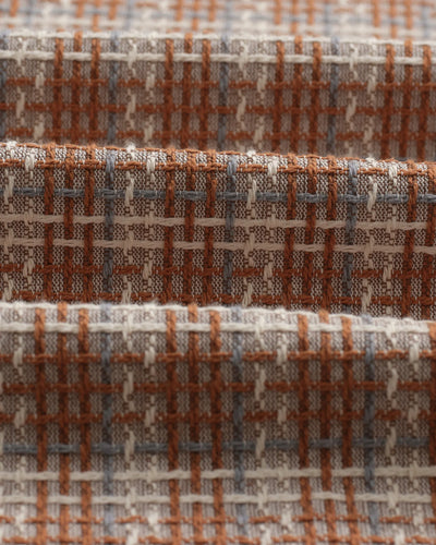 Whiting Overshirt -  Tan and Multicolour Ladder Check
